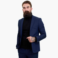 Terno Happy Gentleman BELLO Azul Marinho de 3 Peças em Lã com Corte Sob Medida