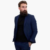 Terno Happy Gentleman BELLO Azul Marinho de 3 Peças em Lã com Corte Sob Medida