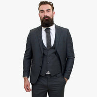 Terno de lã cinza de 3 peças Happy Gentleman GRINGO
