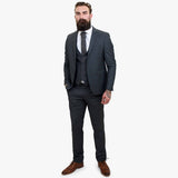 Terno de lã cinza de 3 peças Happy Gentleman GRINGO