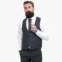 Terno de lã cinza de 3 peças Happy Gentleman GRINGO