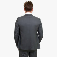 Terno de lã cinza Happy Gentleman MIROLE, corte sob medida, 3 peças.