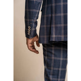 Hardy - Blazer Masculino Xadrez Azul e Bege