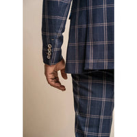 Hardy - Blazer Masculino Xadrez Azul e Bege
