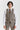 Colete masculino Harris - Tweed marrom com estampa espinha de peixe.