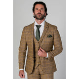 Harris - Blazer masculino em tweed marrom
