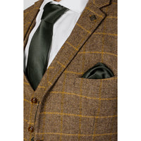 Harris - Blazer masculino em tweed marrom