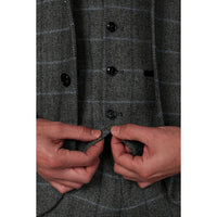 Harris - Colete masculino em tweed cinza