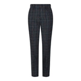 Terno infantil de tweed cinza e preto de 3 peças com estampa espinha de peixe, vinho, estilo vintage retrô.