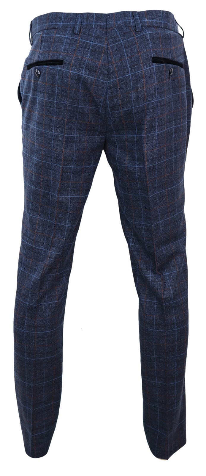 Harvey - Calça xadrez azul marinho masculina
