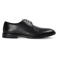 Henley - Sapatos Derby Clássicos Masculinos Pretos de Bico Liso