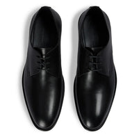 Henley - Sapatos Derby Clássicos Masculinos Pretos de Bico Liso