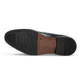 Henley - Sapatos Derby Clássicos Masculinos Pretos de Bico Liso