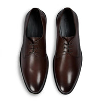Henley - Sapatos Derby Clássicos Masculinos Marrons de Bico Liso