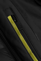 Heston - Sobretudo preto acolchoado casual leve para homem