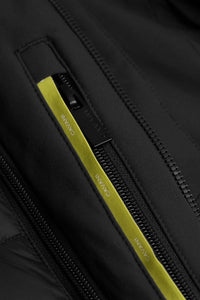 Heston - Sobretudo preto acolchoado casual leve para homem