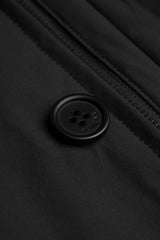 Heston - Sobretudo preto acolchoado casual leve para homem