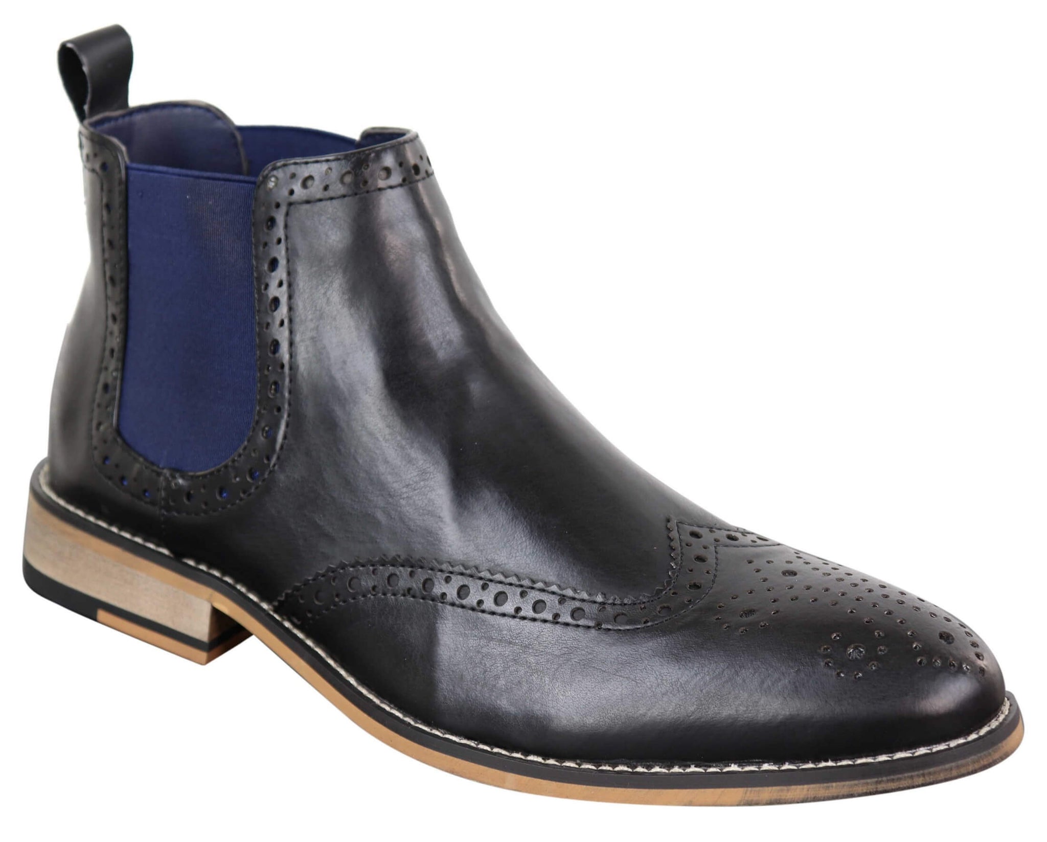 Botas Chelsea masculinas pretas ou marrons sem cadarço - Cavani Hound