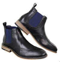 Botas Chelsea masculinas pretas ou marrons sem cadarço - Cavani Hound