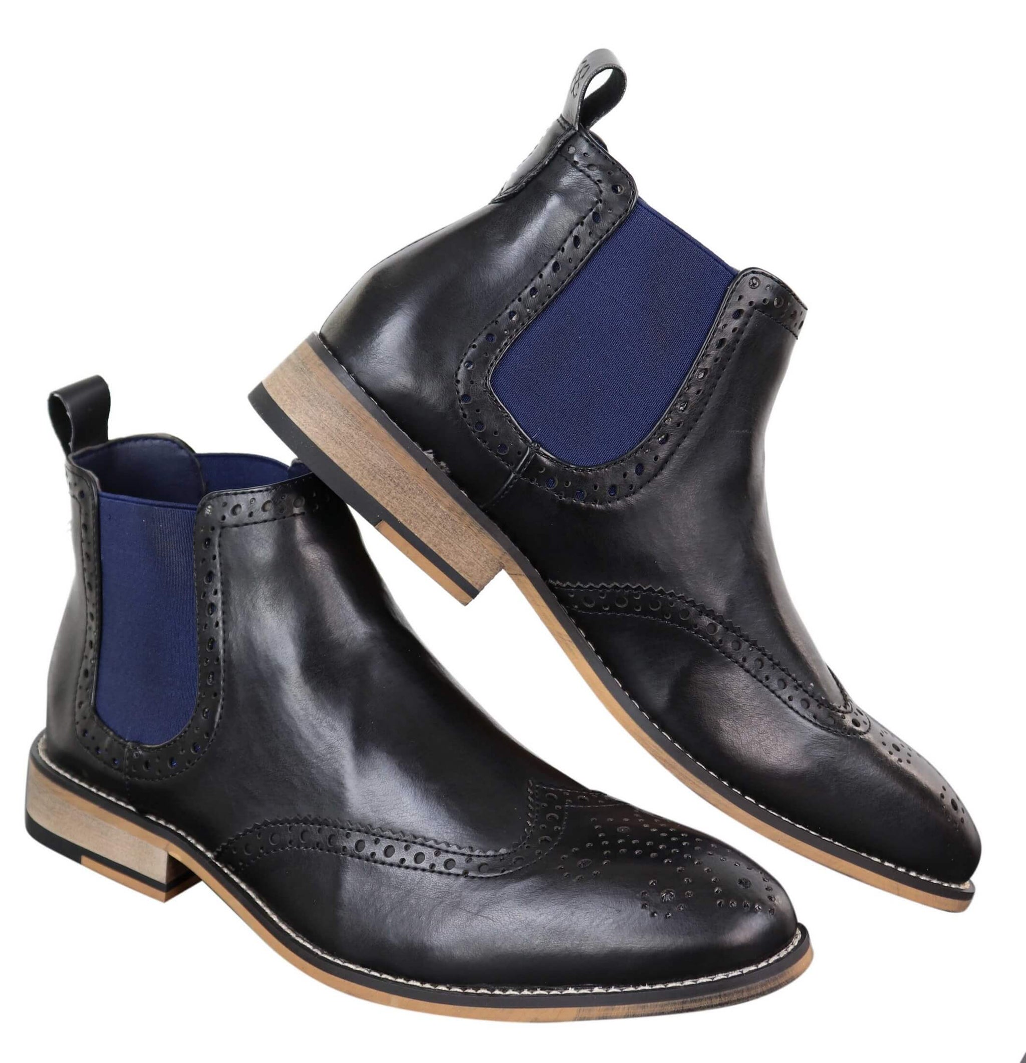 Botas Chelsea masculinas pretas ou marrons sem cadarço - Cavani Hound