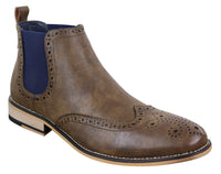 Botas Chelsea masculinas pretas ou marrons sem cadarço - Cavani Hound