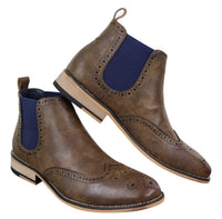 Botas Chelsea masculinas pretas ou marrons sem cadarço - Cavani Hound