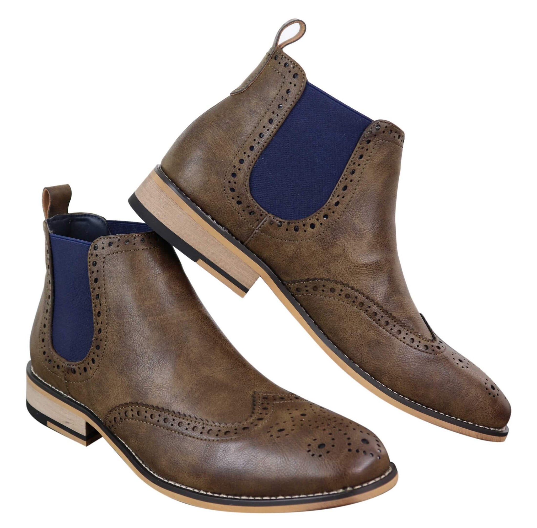 Botas Chelsea masculinas pretas ou marrons sem cadarço - Cavani Hound