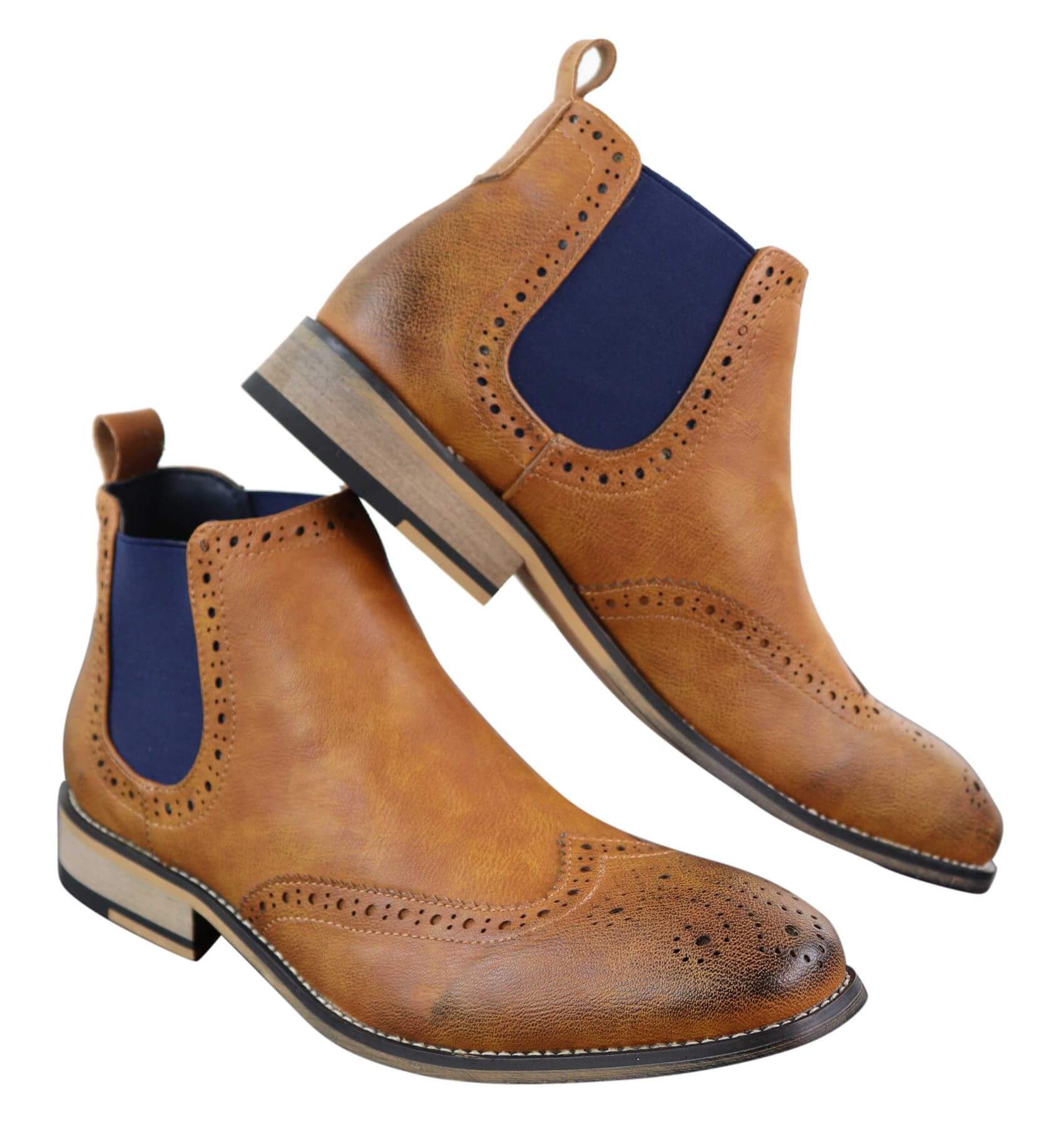 Botas Chelsea masculinas pretas ou marrons sem cadarço - Cavani Hound