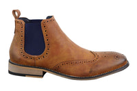 Botas Chelsea masculinas pretas ou marrons sem cadarço - Cavani Hound