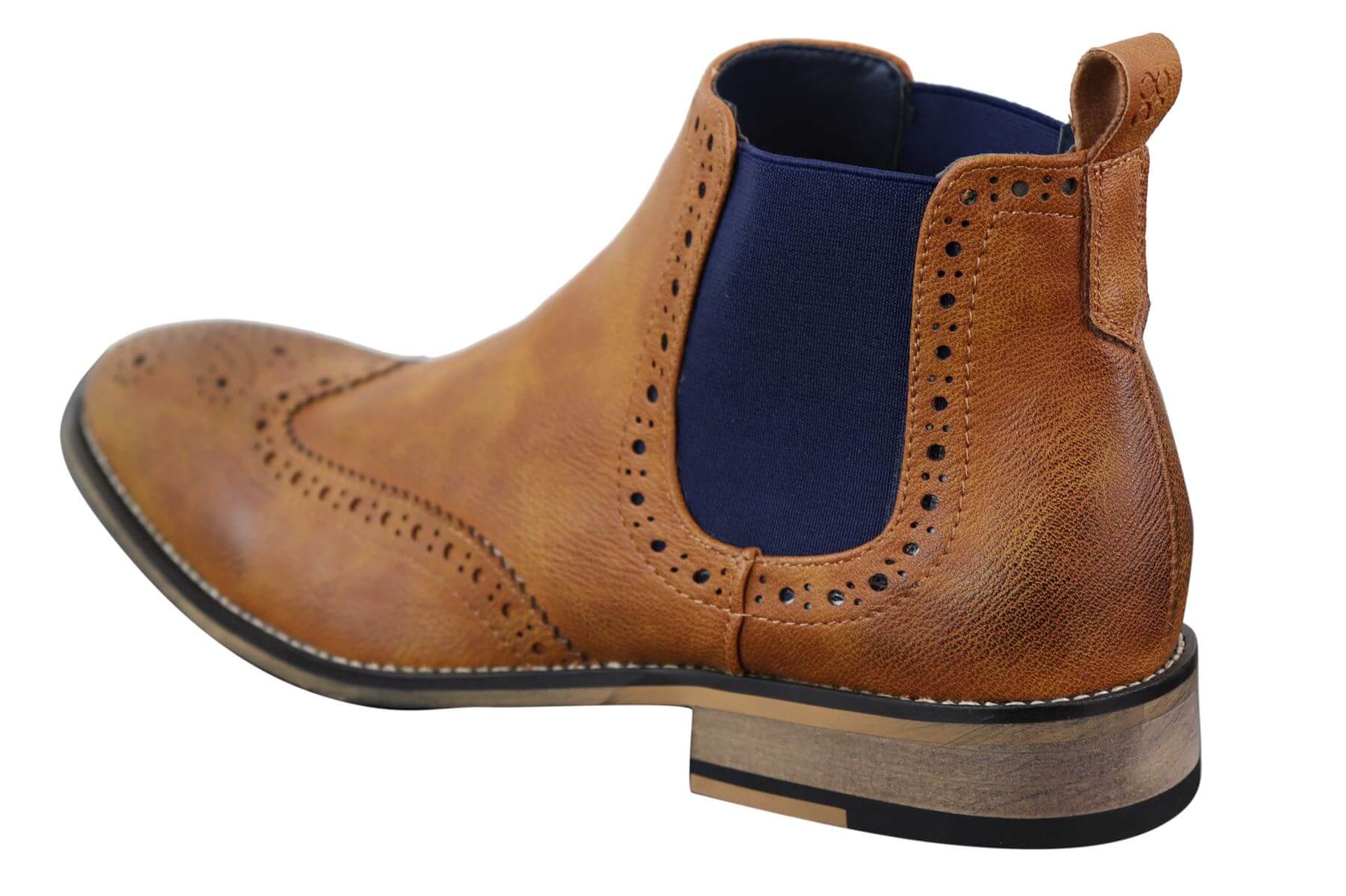Botas Chelsea masculinas pretas ou marrons sem cadarço - Cavani Hound
