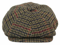Boina masculina clássica xadrez estilo jornaleiro