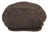 Chapéu masculino vintage de tweed estilo Peaky Blinders