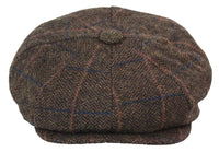 Chapéu masculino vintage de tweed estilo Peaky Blinders