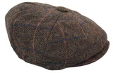 Chapéu masculino vintage de tweed estilo Peaky Blinders