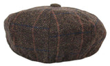 Chapéu masculino vintage de tweed estilo Peaky Blinders