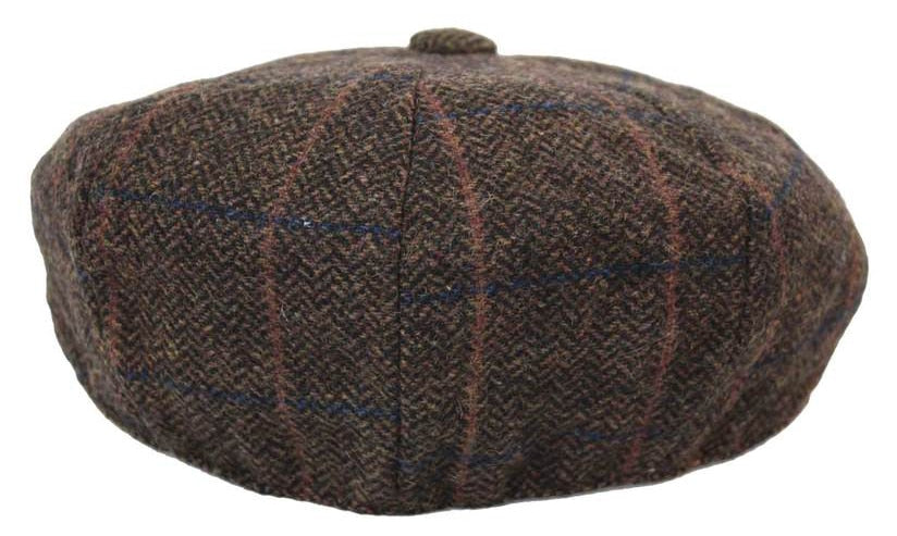 Chapéu masculino vintage de tweed estilo Peaky Blinders