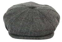 Chapéu masculino vintage de tweed estilo Peaky Blinders