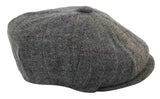 Chapéu masculino vintage de tweed estilo Peaky Blinders