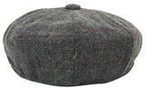 Chapéu masculino vintage de tweed estilo Peaky Blinders