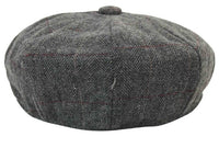 Chapéu masculino vintage de tweed estilo Peaky Blinders