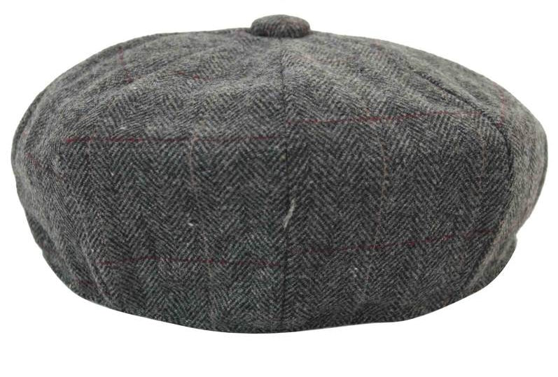 Chapéu masculino vintage de tweed estilo Peaky Blinders