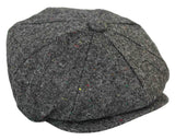 Chapéu masculino vintage de tweed estilo Peaky Blinders
