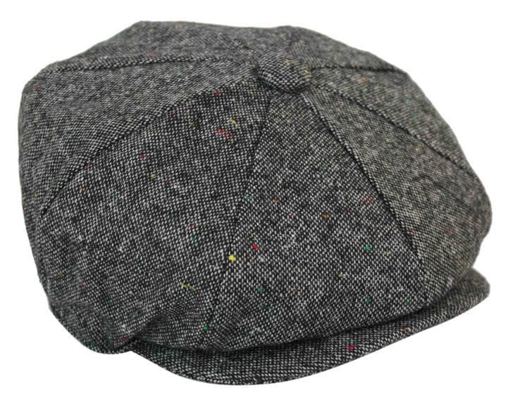 Chapéu masculino vintage de tweed estilo Peaky Blinders