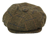 Chapéu masculino vintage de tweed estilo Peaky Blinders