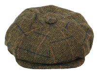 Chapéu masculino vintage de tweed estilo Peaky Blinders