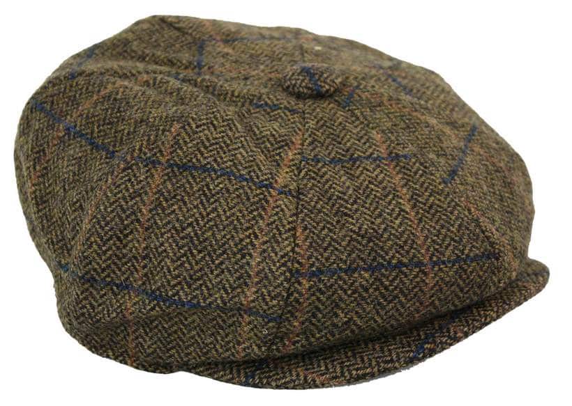 Chapéu masculino vintage de tweed estilo Peaky Blinders