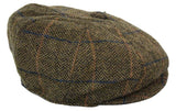 Chapéu masculino vintage de tweed estilo Peaky Blinders
