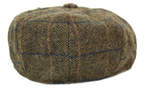 Chapéu masculino vintage de tweed estilo Peaky Blinders