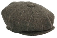 Boné Peaky Blinders masculino em tweed xadrez