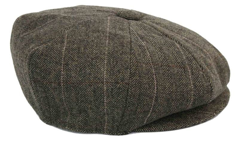 Boné Peaky Blinders masculino em tweed xadrez